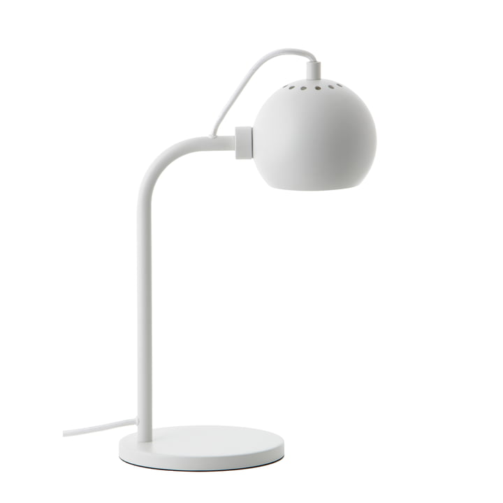 Ball Single Lampe de table, blanc mat de Frandsen