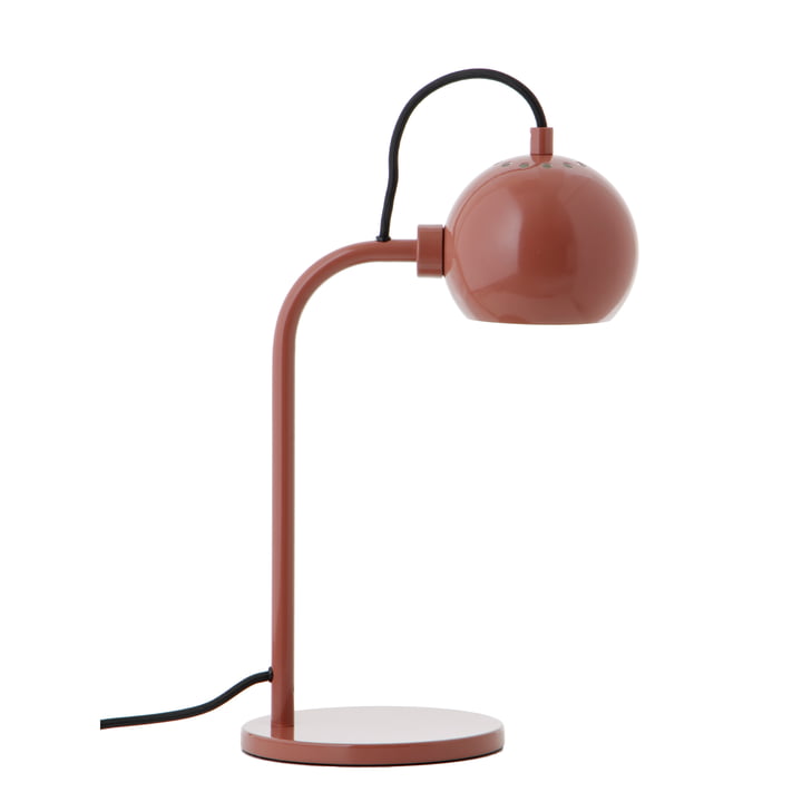 Ball Single Lampe de table, rouge brillant de Frandsen