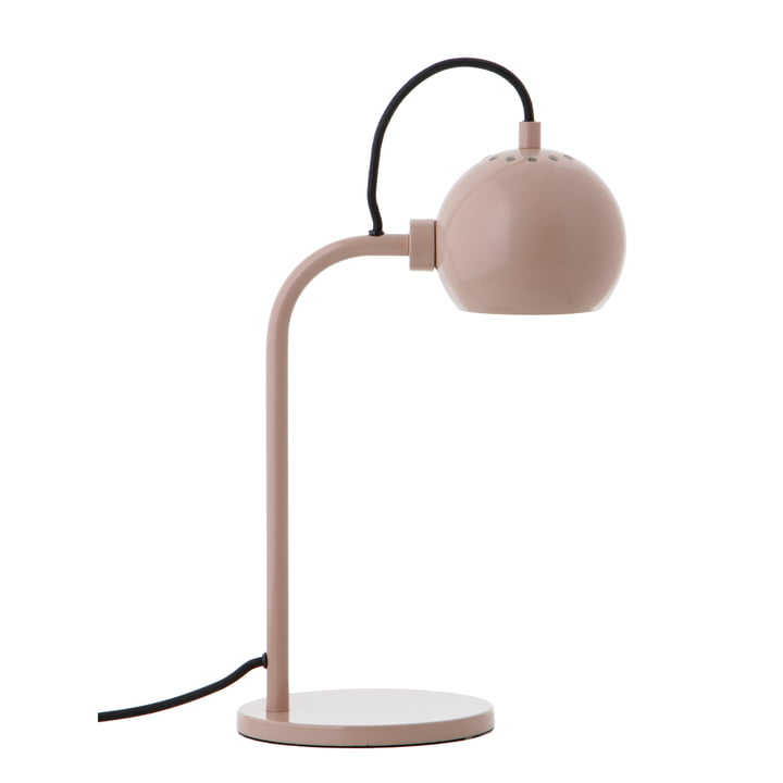 Ball Single Lampe de table, nude glossy by Frandsen