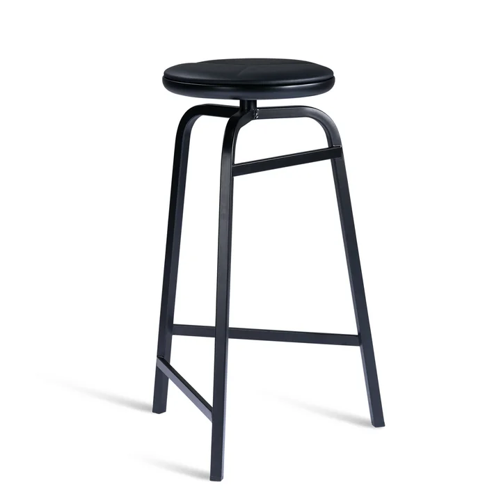 Treble Tabouret de bar de Northern dans la version noir / cuir noir