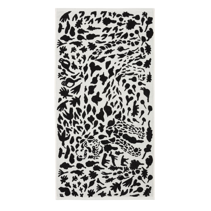 Oiva Toikka Serviette de bain 70 x 140 cm de Iittala en Cheetah noir / blanc