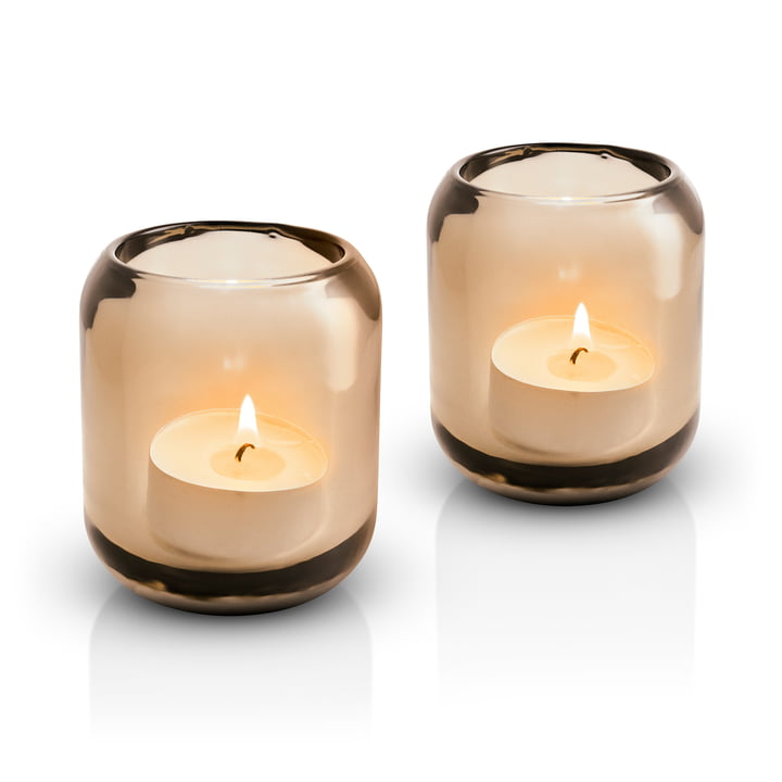 Acorn Porte-bougies à réchaud de couleur ambre de Eva Solo