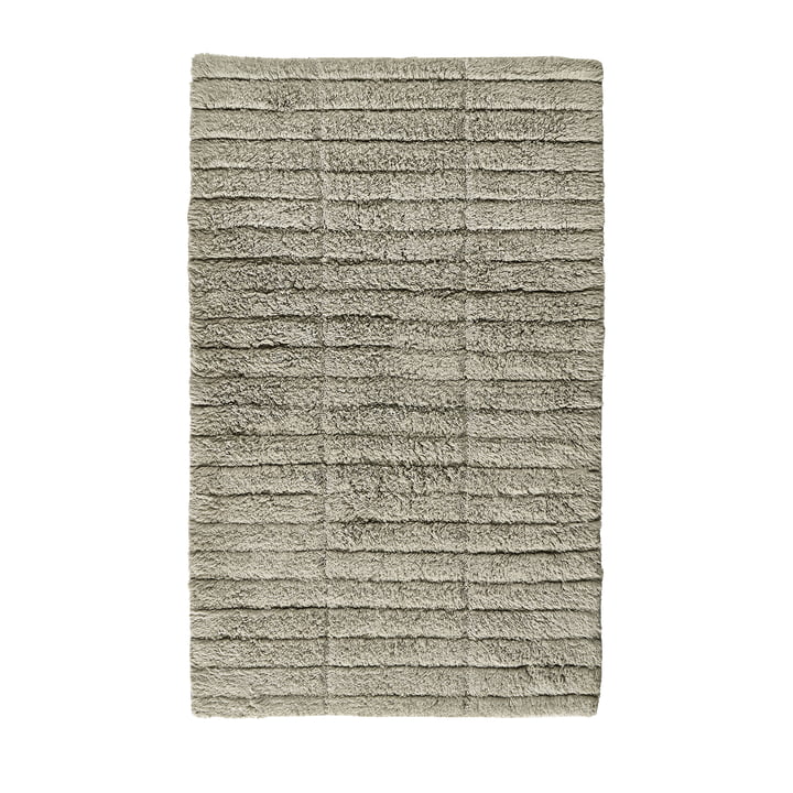 Le tapis de bain Soft Tiles de Zone Denmark , 50 x 80 cm, eucalyptus green
