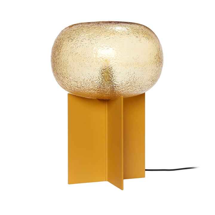 Lampe de table en verre de Hübsch Interior en ambre