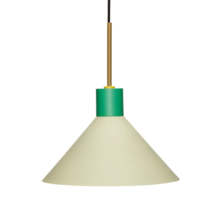 Lampe pendante en métal de Hübsch Interior en vert / brun