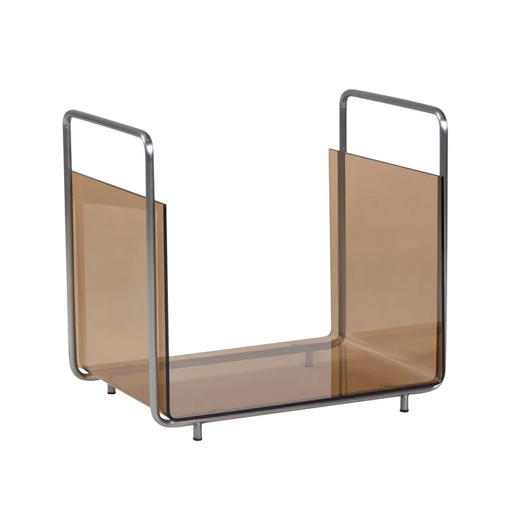 Porte-revues, nickel / ambre par Hübsch Interior