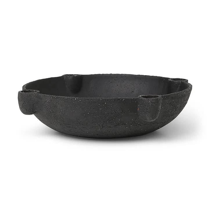 Bowl Bougeoir en céramique de Ferm Living de couleur gris foncé