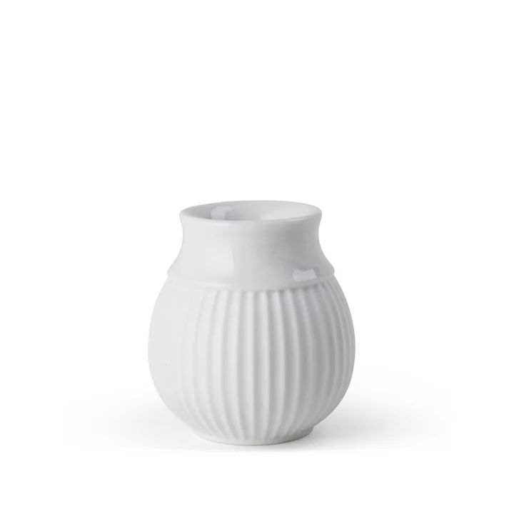 Curve Bougeoir H 7 cm, blanc de Lyngby Porcelæn