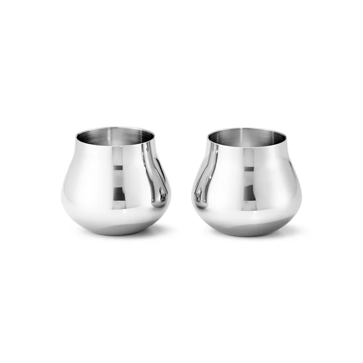 Sky Verre à liqueur 8 cl de Georg Jensen en acier inoxydable (jeu de 2)