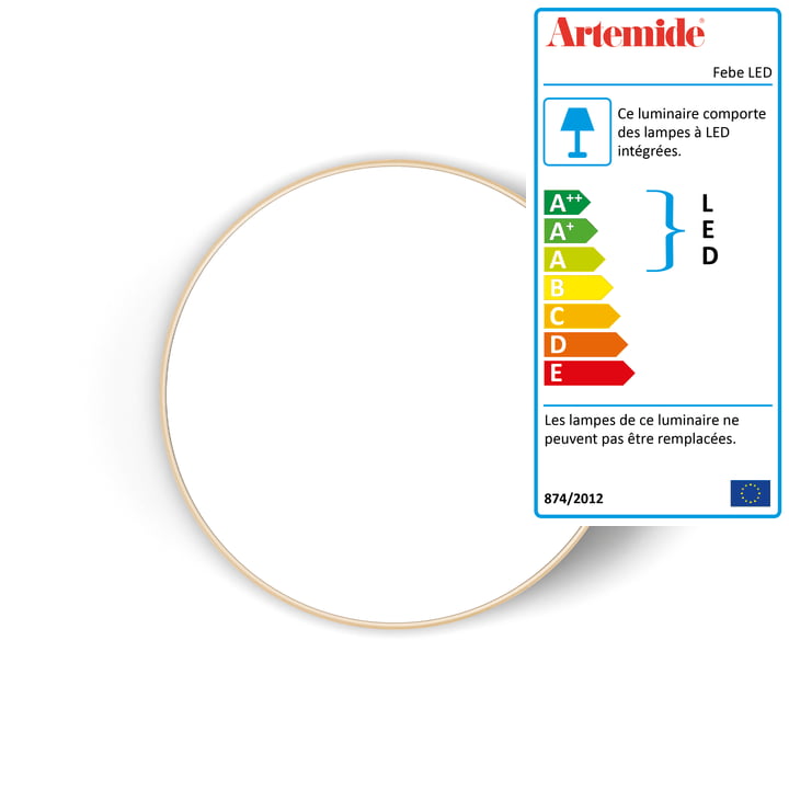 Artemide - Febe Applique et plafonnier à LED, Ø 61 cm, blanc