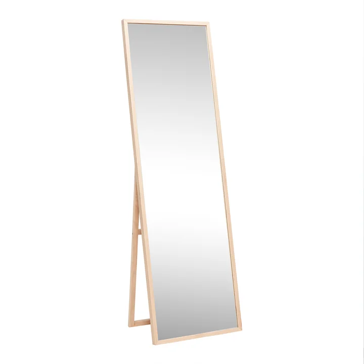 Miroir sur pied 52 x 167 cm, chêne naturel de Hübsch Interior