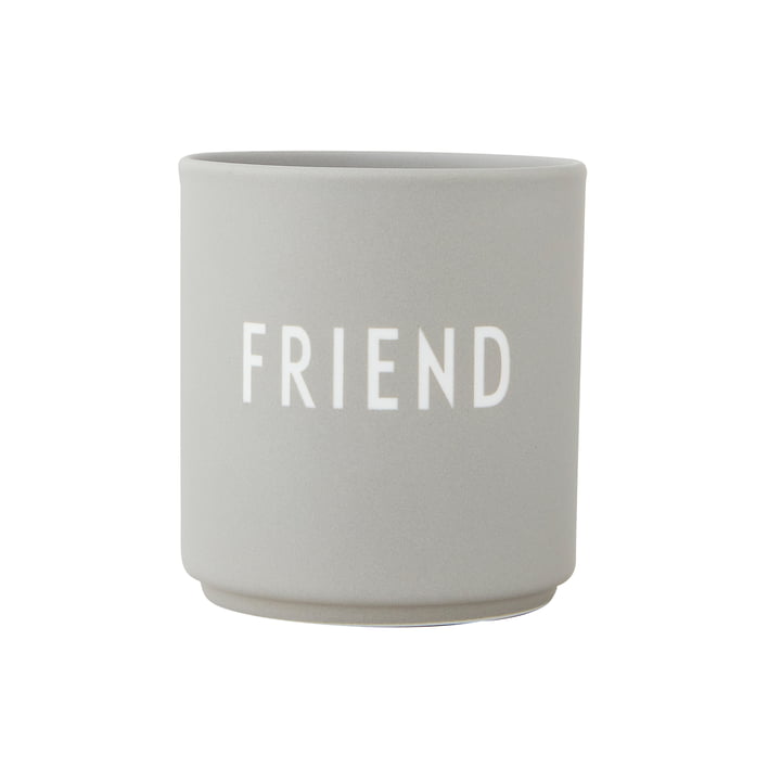 AJ Favourite Tasse en porcelaine de Design Letters en Friend / cool gray