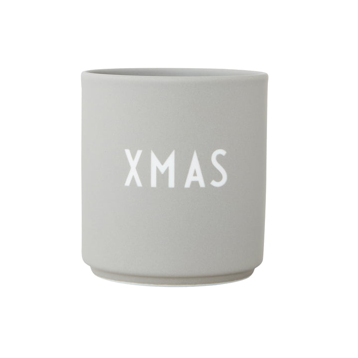 AJ Favourite Tasse en porcelaine de Design Letters en X-Mas / cool gray