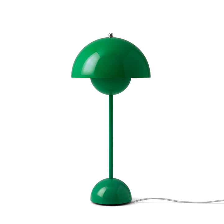 FlowerPot lampe de table VP3 de & Tradition dans la couleur vert signal