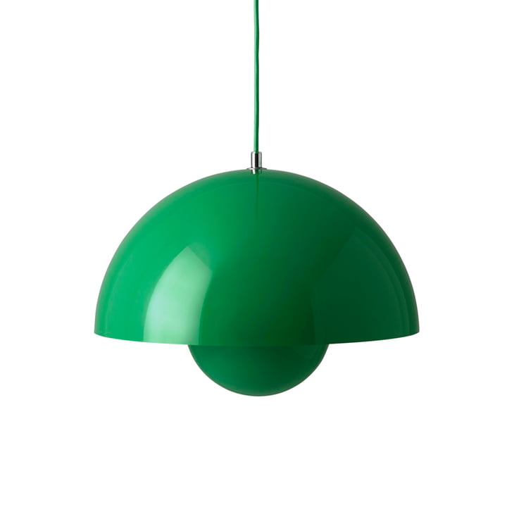 FlowerPot Lampe suspendue VP7 de & Tradition dans la couleur vert signal
