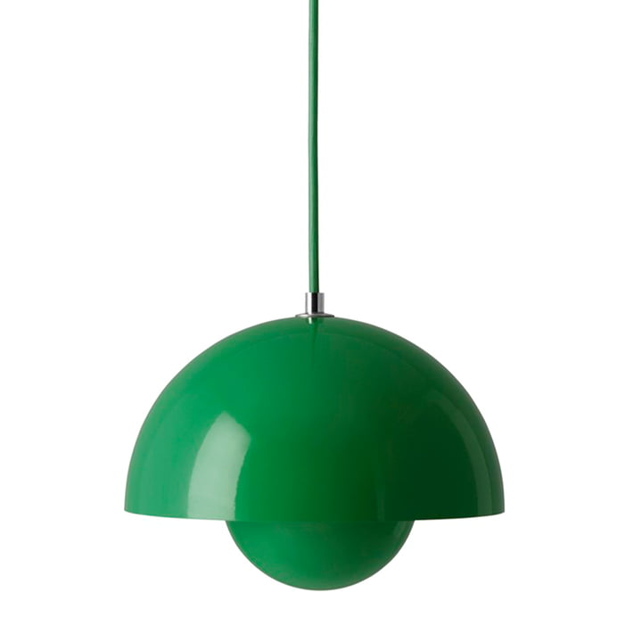 FlowerPot Lampe suspendue VP1 de & Tradition dans la couleur vert signal