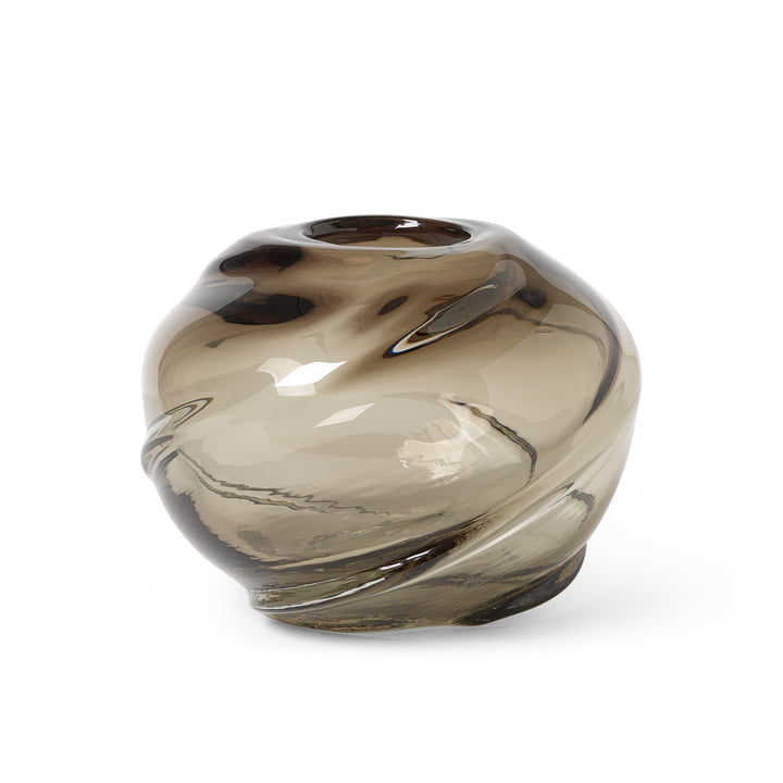 Water Swirl Vase de ferm Living dans la couleur smoked grey