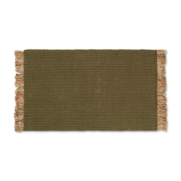 Block Paillasson de Ferm Living dans la couleur vert olive