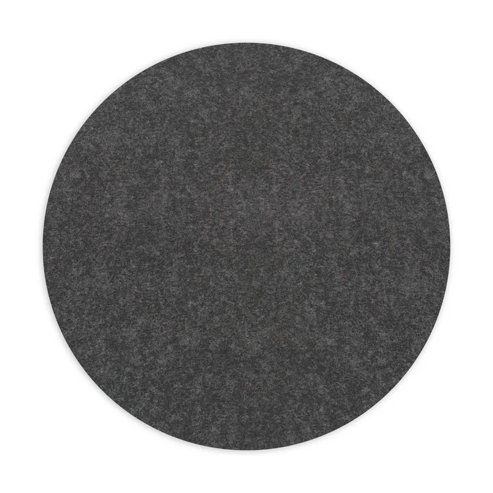 Dessous de verre rond, 5 mm de Hey Sign en Ø 25 cm, graphite