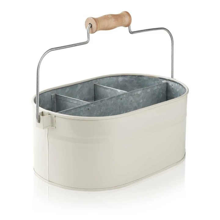 Récipient pour ustensiles, 30 x 19 x 13 cm de Humdakin en beige