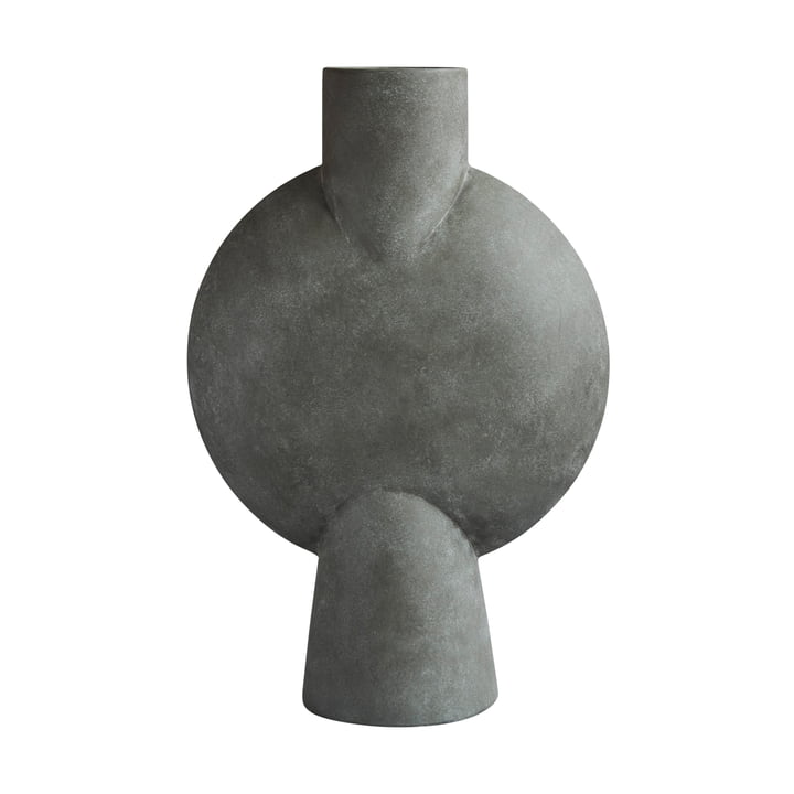 Vase Sphère Bubl Hexa de 101 Copenhagen en gris foncé