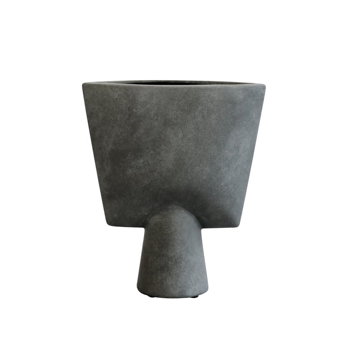 Vase Sphère Triangle mini de 101 Copenhagen en gris foncé