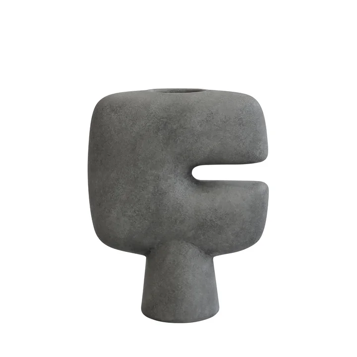 Tribal Vase Mini de 101 Copenhague en gris foncé