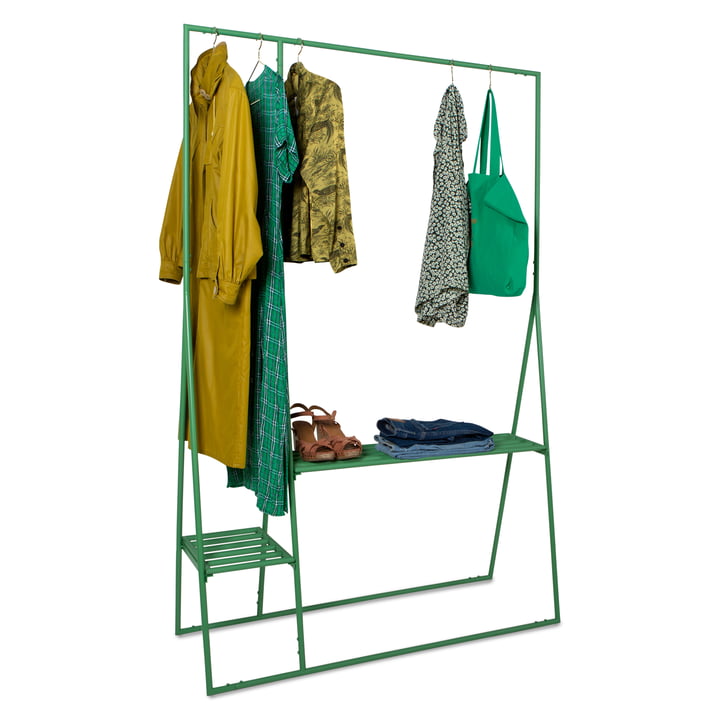 Porte-manteaux avec cintres et patères de HKliving dans la couleur fern green