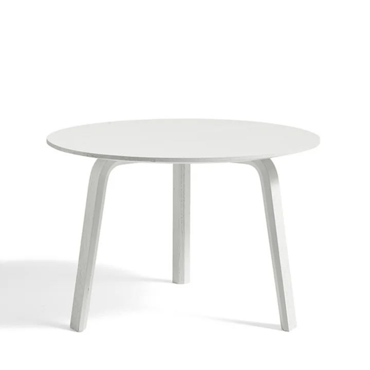 HAY - Bella Table basse Ø 60 cm / H 39 cm, chêne laqué blanc