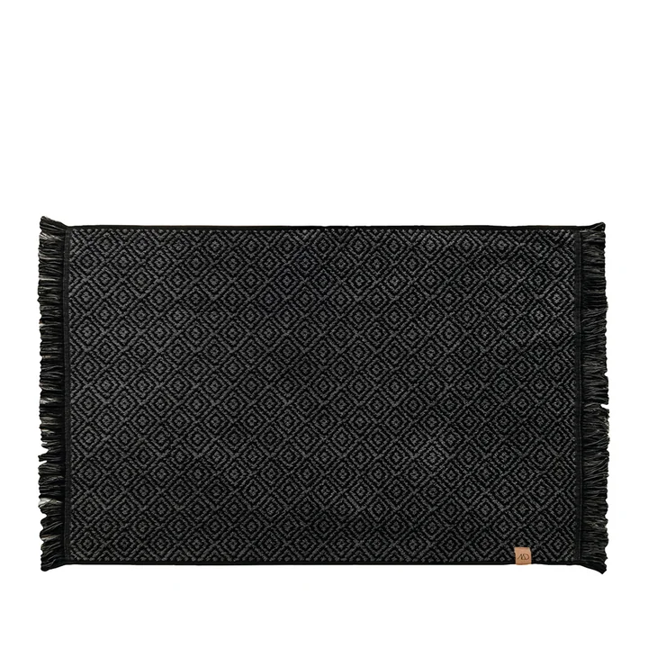 Morocco Tapis de bain 50 x 80 cm de Mette Ditmer en noir / gris