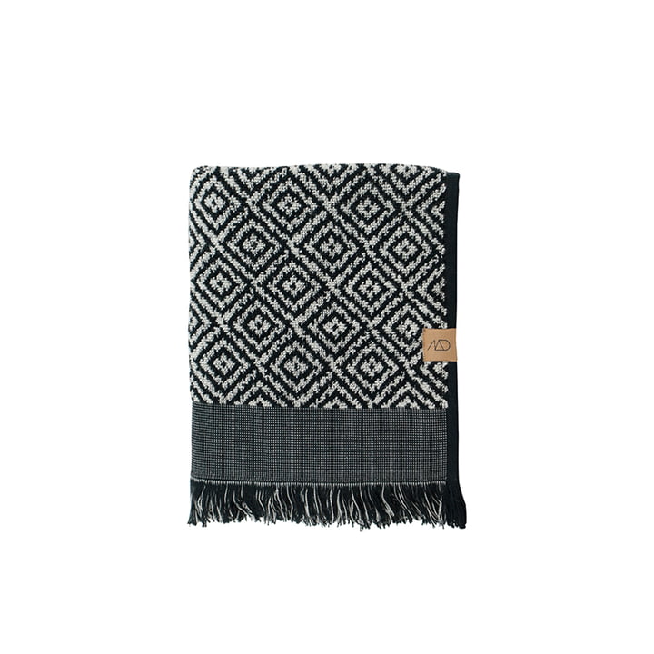 Morocco Serviette 50 x 95 cm de Mette Ditmer en noir / blanc