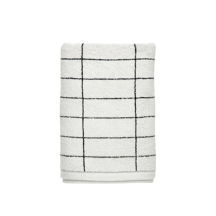 Tile Serviette d'invité 38 x 60 cm de Mette Ditmer en noir / / off-white