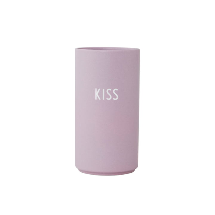 AJ Favourite Vase en porcelaine Medium Kiss by Design Letters en lavande