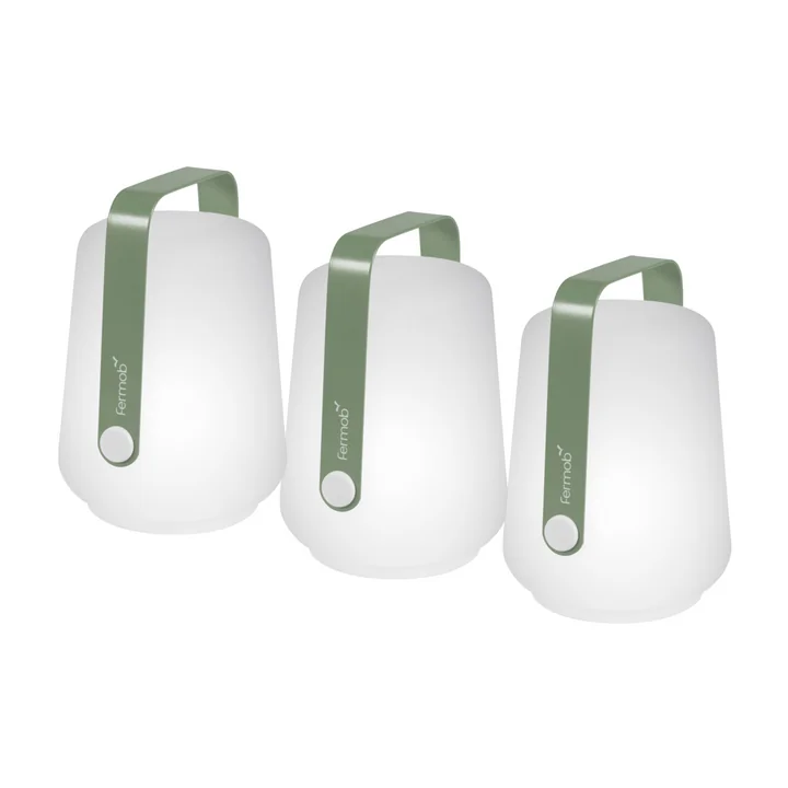 Balad Lampe LED à accu, H 12 cm, set de 3, cactus de Fermob