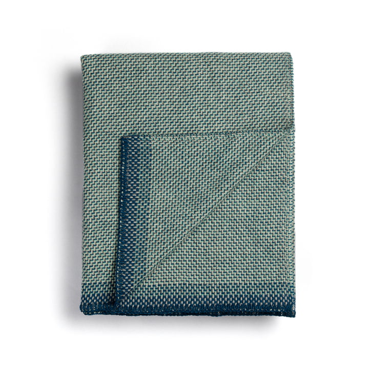 Una Couverture en laine 200 x 150 cm de Røros Tweed en bleu