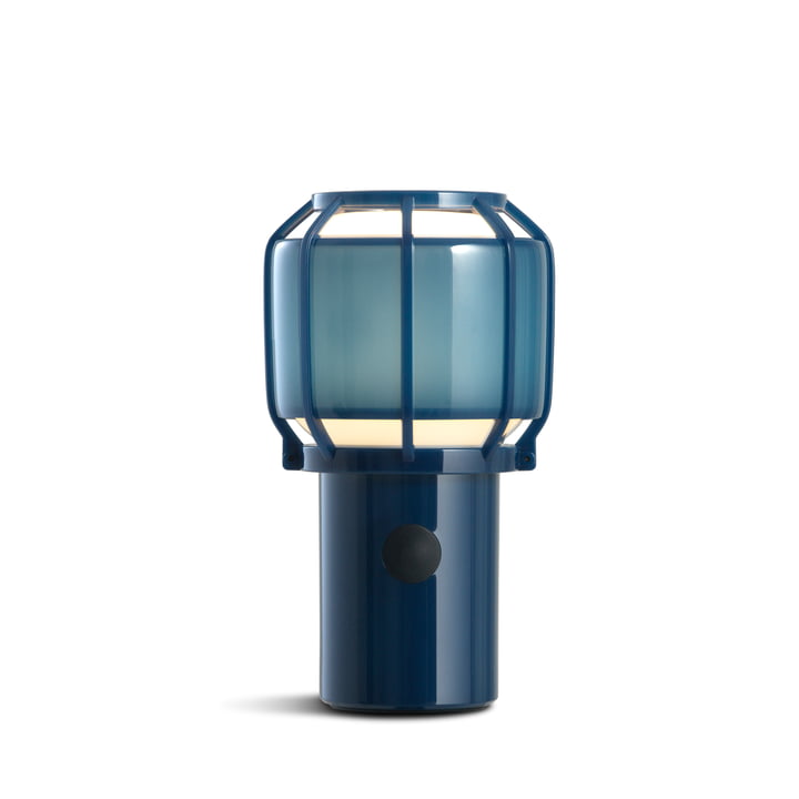 Chispa Outdoor Akku Lampe de table LED, Ø 10 cm de marset en bleu