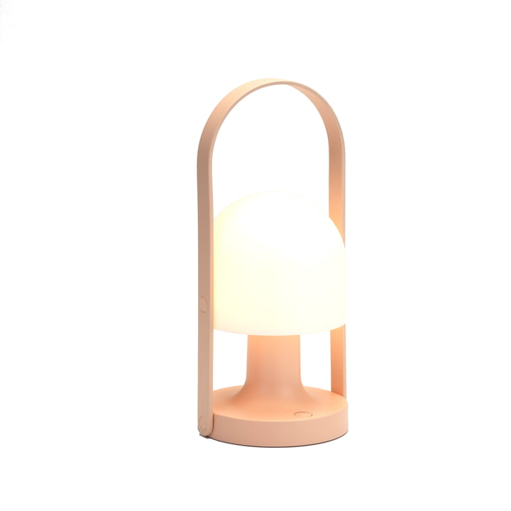 FollowMe Outdoor Akku LED lampe de table, H 28,8 cm de marset en rose