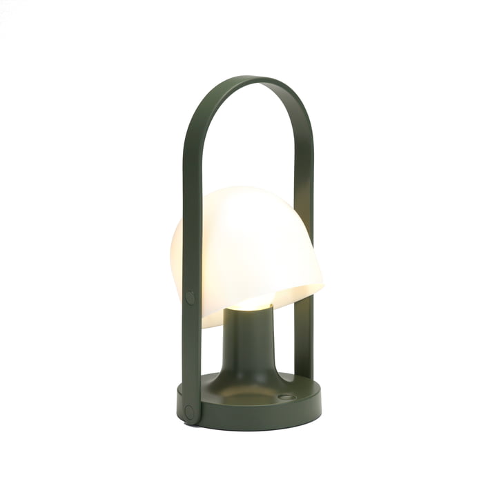 FollowMe Outdoor Akku Lampe de table LED, H 28,8 cm de marset en vert