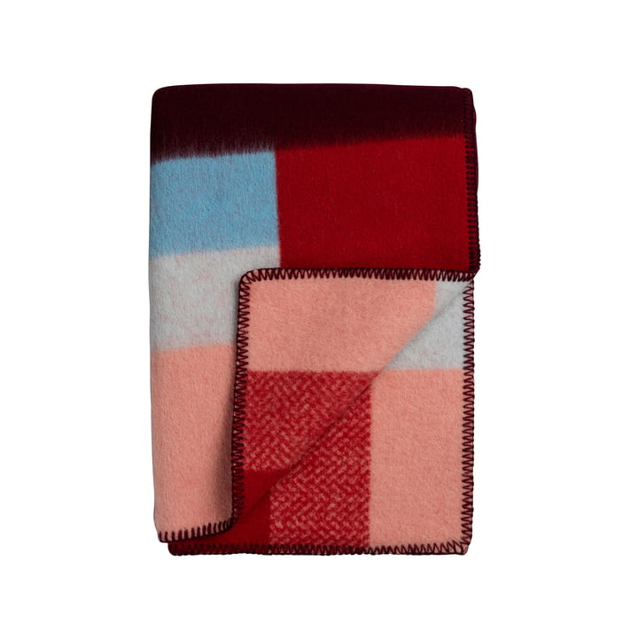 Mikkel Couverture en laine 200 x 135 cm de Røros Tweed en rouge