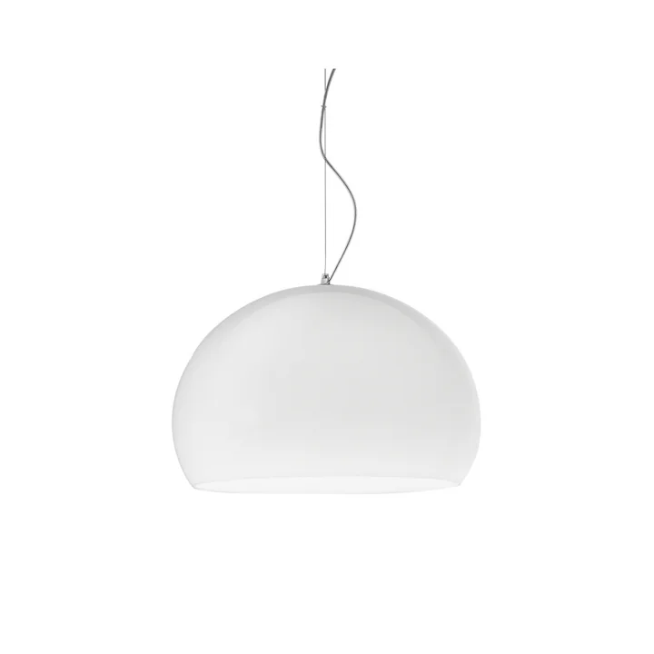 Petit luminaire suspendu FL/Y de Kartell en blanc brillant brillant