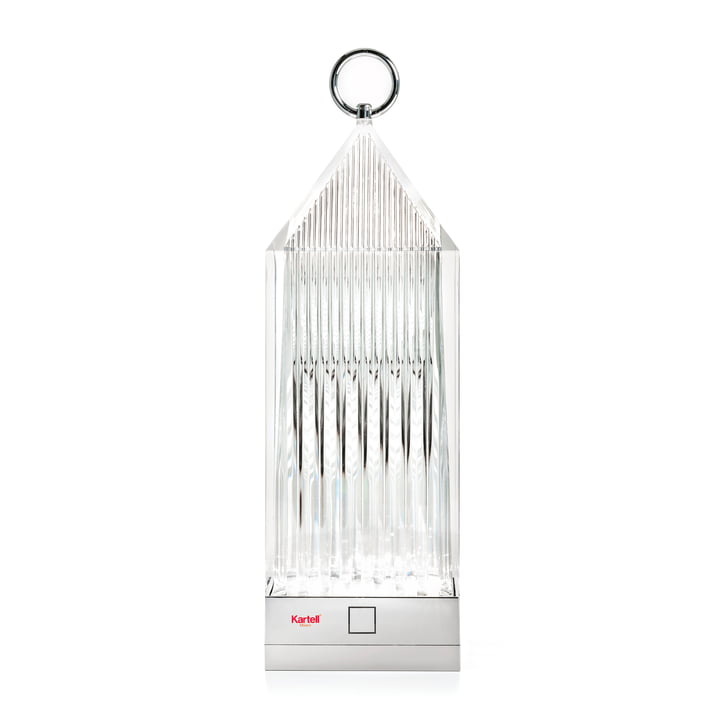 La lampe LED Lanterne de Kartell, verre transparent