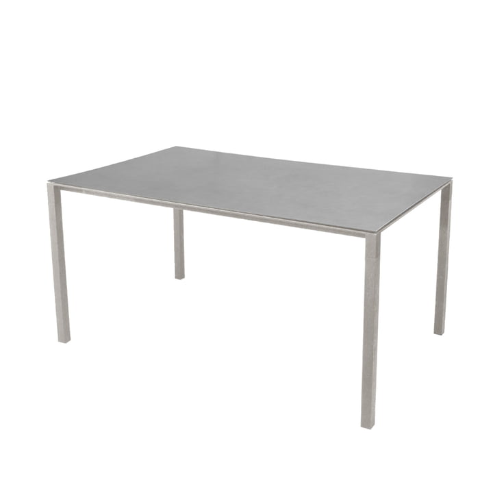 Pure Outdoor Table de salle à manger de Cane-line dans la finition taupe / concrete grey