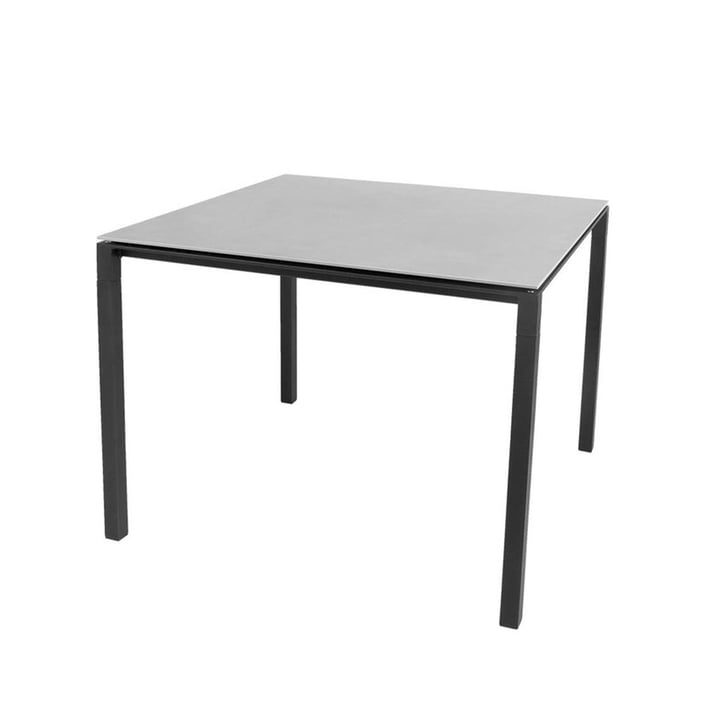 Pure Outdoor Table de salle à manger de Cane-line dans la finition lava grey / concrete grey