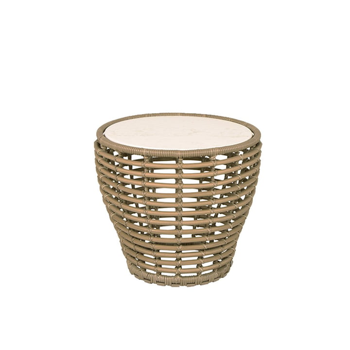 Basket Outdoor Table d'appoint de Cane-line dans la version nature / blanc