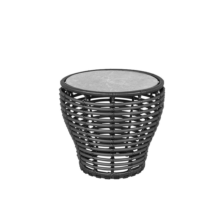 Basket Outdoor Table d'appoint de Cane-line dans la version graphite / gris