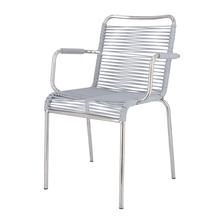Mya Spaghetti Outdoor Chaise de Fiam en gris