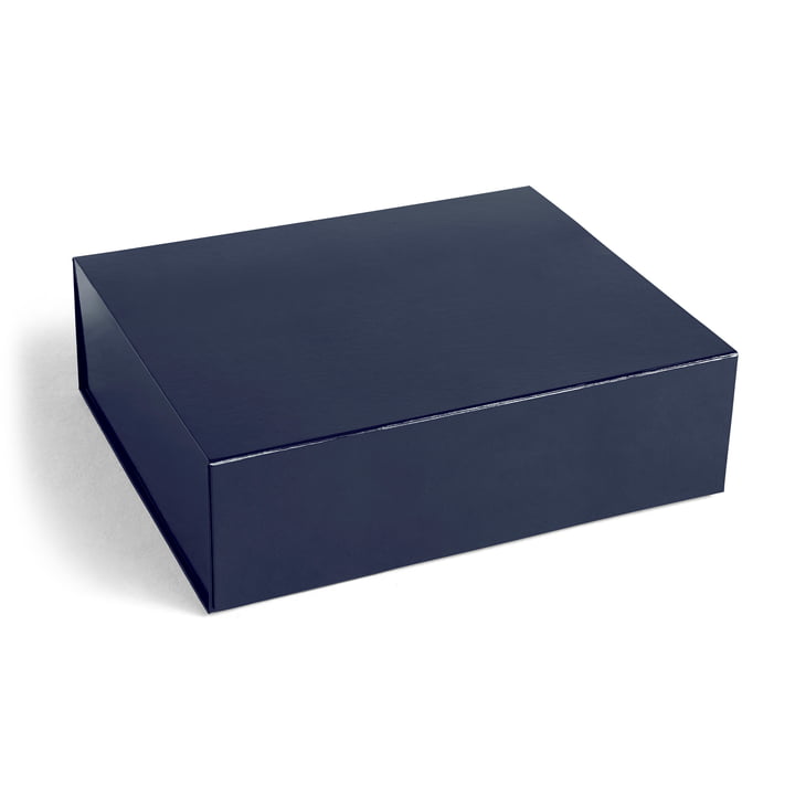 Colour Boîte de rangement magnétique L de Hay dans la couleur midnight blue