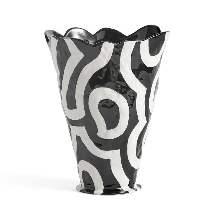 Jessica Hans Shadow Vase dans les couleurs noir / blanc