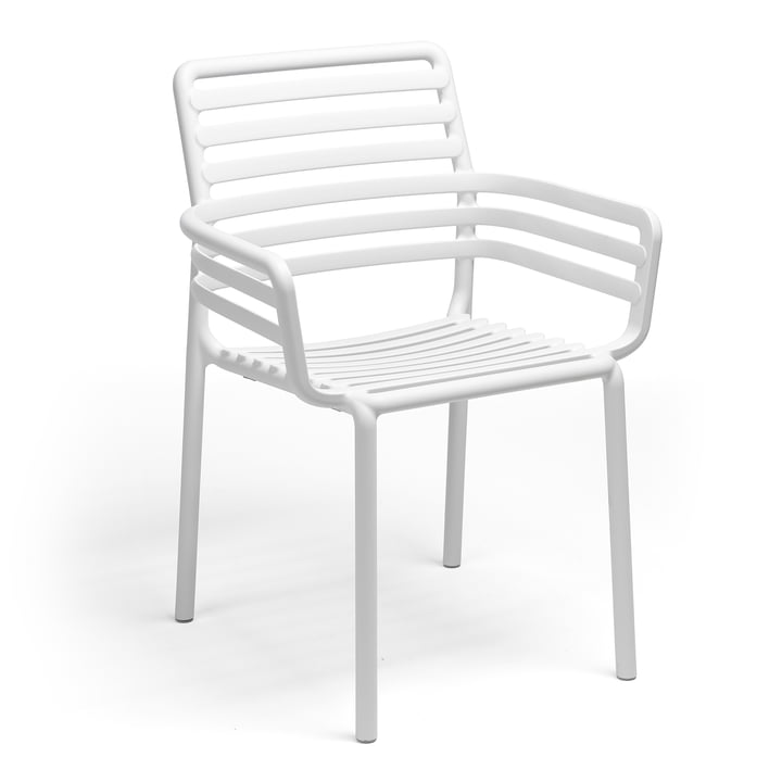Doga Chaise avec accoudoirs de Nardi en couleur blanche