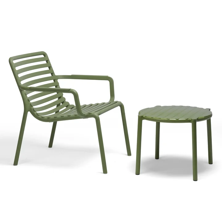 Doga Fauteuil de jardin Relax de Nardi en couleur agave avec table d'appoint
